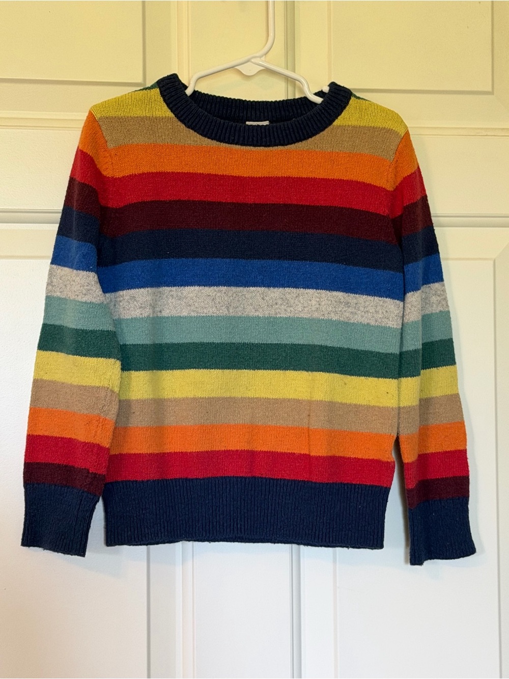 GAP Rainbow Striped Crewneck Sweater